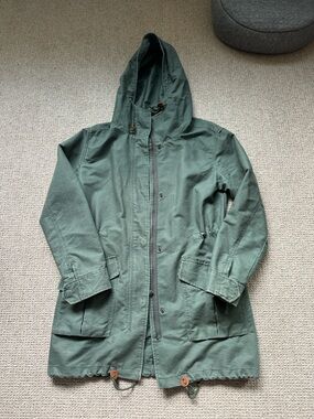 Abercrombie & Fitch Olive Green Utility Jacket with Hood